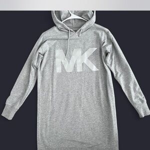 Gray MK Logo Hoodie Dress